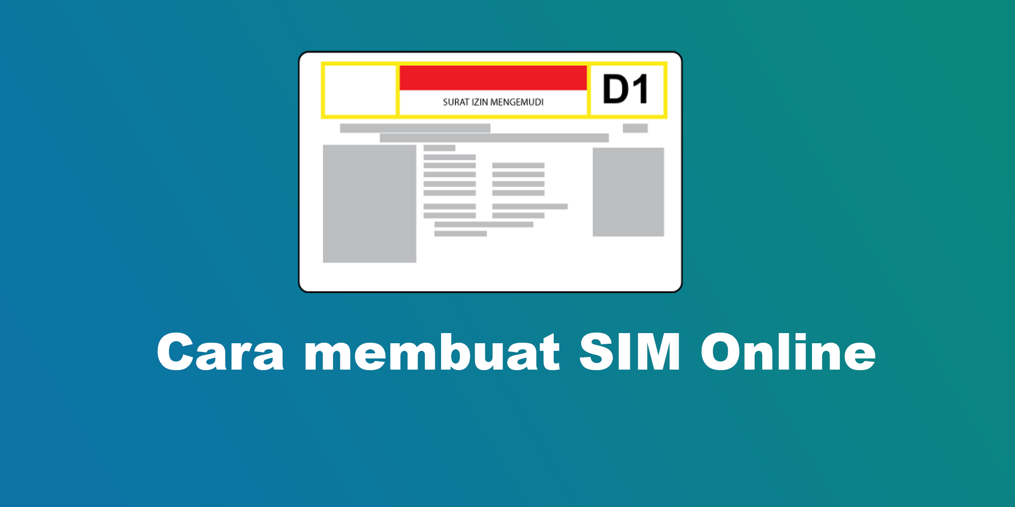 Cara membuat SIM Online Di Tangerang